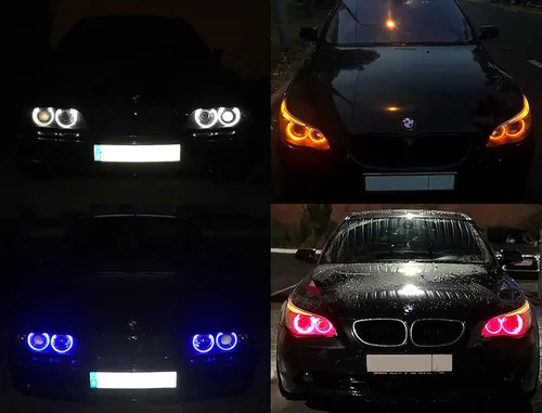 Vista 7 de Xinctai Bombillas LED de Ojos de Ángel con Anillo de Halo, Compatibles con Faros de Marca para BMW E90 E91 Pre-Facelift, Pre-LCI 2006 2007 2008