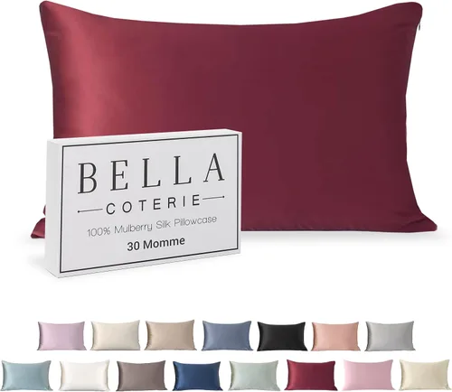 Vista 15 de Bella Coterie - Funda de almohada de seda de lujo para cabello y piel Champán