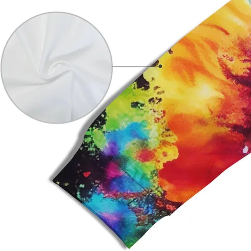 Vista 5 de Novelty Tie Dye Style Hoodies for Men Spiral Streak Print Sweatshirt Pullover