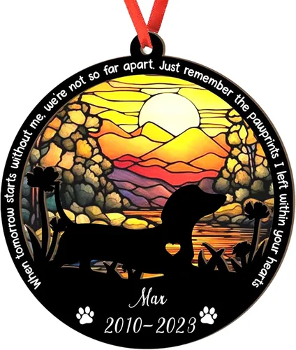 Vista 105 de Adorno personalizado para atrapasoles de sabueso afgano, adorno de Navidad de sabueso afgano – Regalo para perro amante, sabueso afgano