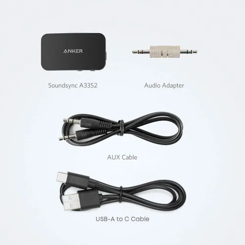 Vista 6 de Anker Soundsync - Receptor Bluetooth para transmisión de música con Bluetooth 5.0, conexión de dispositivo doble, llamadas manos libres, duración