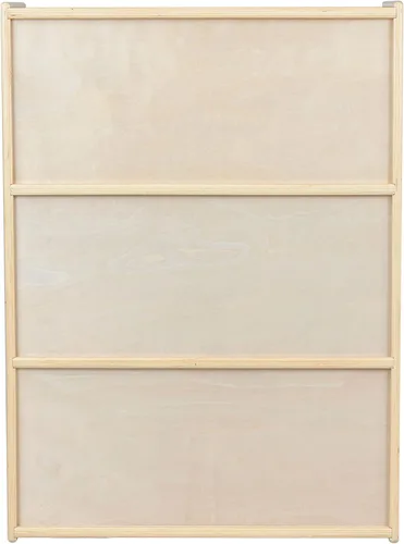 Vista 5 de Estantería de tres estantes para niños, 35.5 pulgadas de alto x 24 pulgadas de ancho x 11.5 pulgadas de profundidad, estantes resistentes de madera
