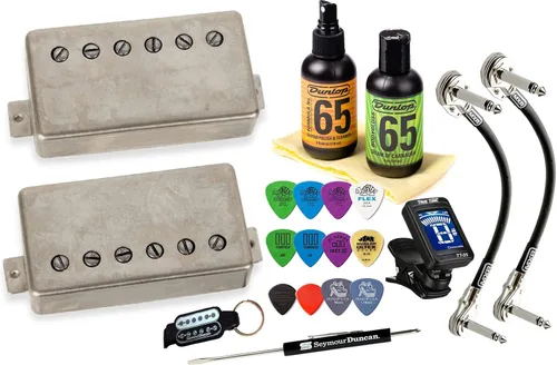 Vista 4 de Seymour Duncan Slash 2.0 - Juego de pastillas Humbucker para guitarra eléctrica con Tonebird Care, púas, afinador, paquete de herramientas Hotter
