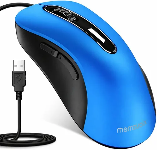Vista 13 de memzuoix Ratón con Cable, Ratón USB para Computadora 1400 DPI Ratón Óptico Móvil Diseño Ergonómico Ratones para Computadora con Cable de 5 Pies