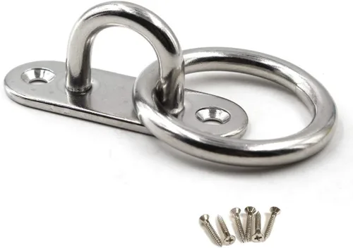 Vista 7 de M5 - Gancho de techo para placa de ojo de acero inoxidable 304, resistente para colgar (paquete de 6, tornillos incluidos)