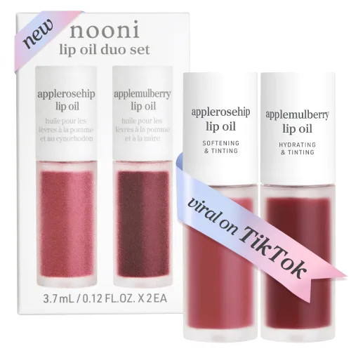Vista 10 de NOONI Juego de aceite de labios coreano - Applevanilla & Applegoji - Brillo Applevanilla y Applegoji