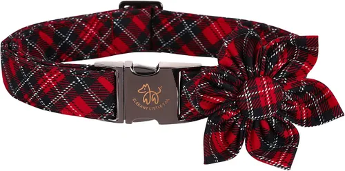 Vista 18 de Elegant little tail Collar de perro de San Patricio con flor, collares de perro con flores, trébol verde, regalo para mascotas, collares ajustables