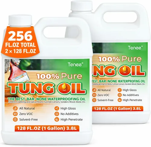 Vista 9 de Aceite de tung 100% puro para madera, acabado de madera seguro