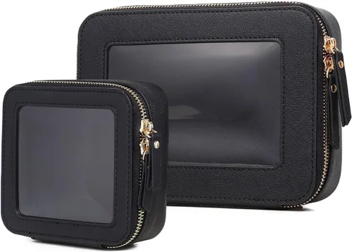 Vista 26 de Bolsa de maquillaje transparente (negro L)