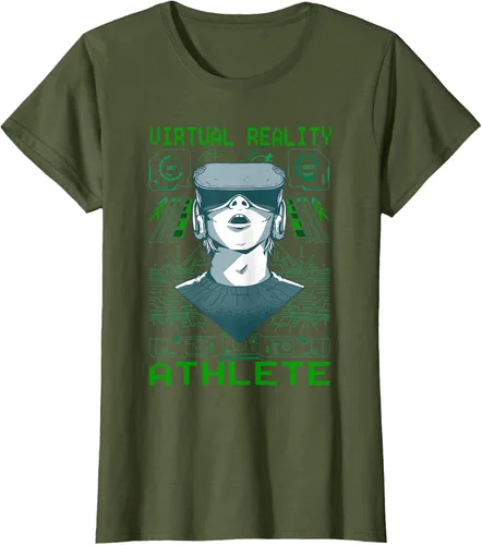 Vista 21 de Playera divertida de realidad virtual para atleta VR Gamer Negro