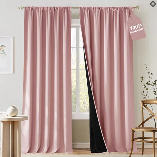 Vista 11 de NICETOWN Biscotti - Cortinas de cocina beige de 36 pulgadas de largo, bolsillo para barra, 100% opacas, casuales y relajantes, tratamientos