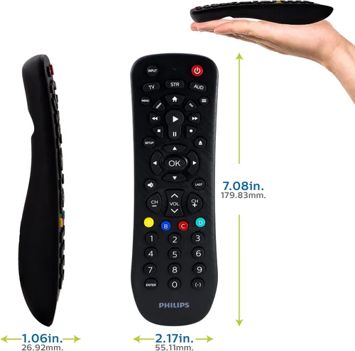 Vista 2 de Control remoto Philips universal, para Samsung Dispositivo 3 Negro