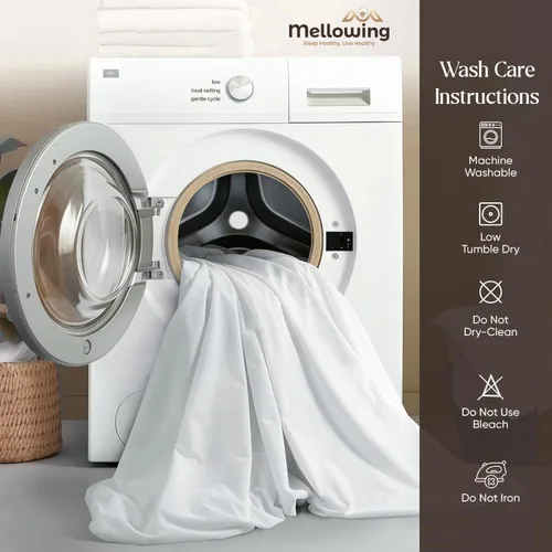 Vista 9 de Mellowing Protector de colchón 100% algodón de rizo Alaskan King para cama ajustable, funda de colchón flexible, ultra suave, duradera, impermeable