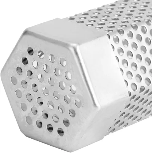 Vista 8 de Tubo de ahumador de pellets, 2 piezas de tubo de ahumador para parrilla de barbacoa, tubo de malla de pellets, caja de humo de 6 pulgadas, tubo