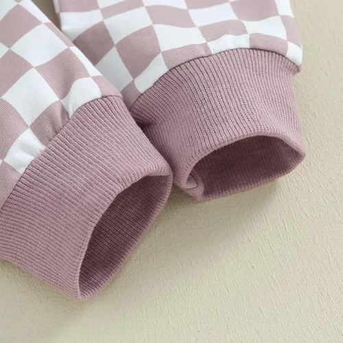 Vista 7 de Ehfomius Conjunto de 2 piezas de sudadera de manga larga con cuello redondo para bebé niño y niña