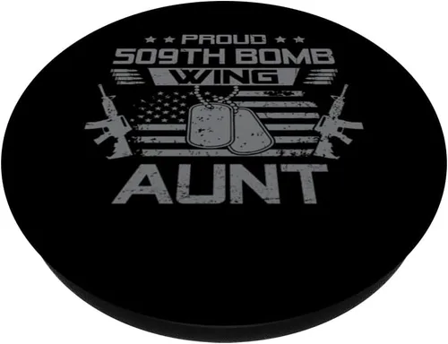 Vista 2 de Proud 509th Bomb Wing Aunt US Veteran Family Matching PopSockets Standard PopGrip