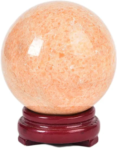 Vista 11 de JIC Gem Piedra Natural de Jaspe Africano Cristal de Curación Esfera Adivinación Bola de Piedra Preciosa, Feng Shui Reiki Aura Decoración