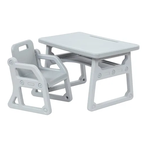 Vista 15 de ECR4Kids Escritorio y Silla Plus para Niños, Muebles para Niños, Azul/Gris Claro, 2 Piezas