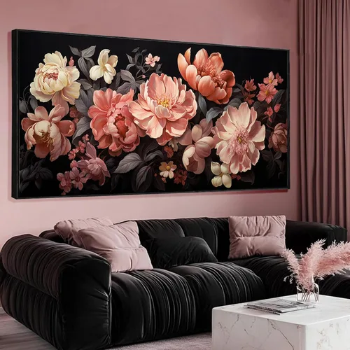 Vista 14 de Arte de pared con árboles para sala de estar; grandes pinturas artísticas en lienzo para dormitorio; cuadros en blanco y negro enmarcados