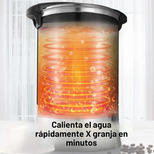 Vista 5 de Zulay Kitchen Cafetera de grado comercial, urna de agua caliente, percoladora con acero inoxidable de doble pared, preparación rápida, se mantiene