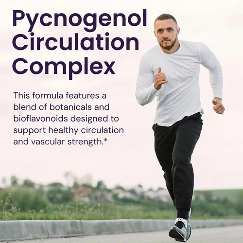 Vista 4 de Healthy Origins Pycnogenol® Circulation Complex Circulación saludable y apoyo venoso Pycnogenol®, semilla de uva, raíz de remolacha, diosmina