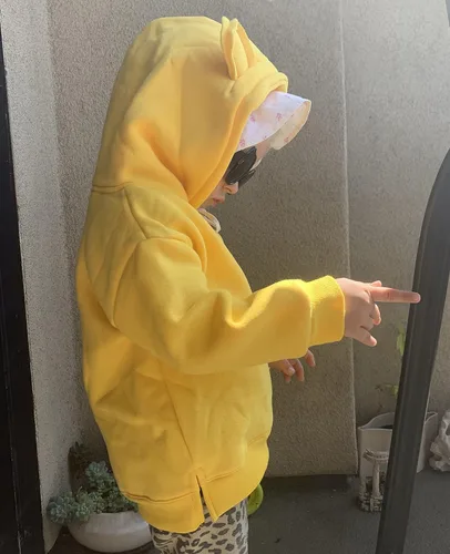 Vista 5 de QLIPIN Sudadera unisex con capucha para bebé, sudadera de manga larga