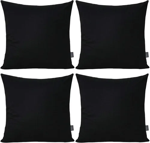 Vista 13 de Thmyo - Paquete de 4 fundas de almohada decorativas de 100 % algodón para lumbar, cómodas, sólidas, para Navidad/Halloween, fundas de cojín Blanco