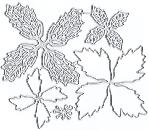 Vista 15 de DzIxY Troqueles de corte de metal de hoja de pétalos para hacer tarjetas, kit de papel de gofrado, troquelados, plantillas de máquina de álbumes