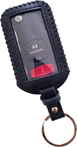Vista 2 de Funda de cuero universal para llavero de coche grande con control remoto para coche roto llavero volver a colocar un mando a distancia roto/llavero