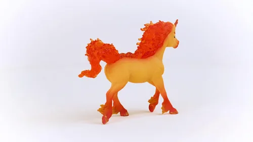 Vista 3 de Schleich Bayala - Elementa - Juguete de semental de unicornio de fuego - Bonitos juguetes de caballo de fantasía para niñas y niños - Figuras