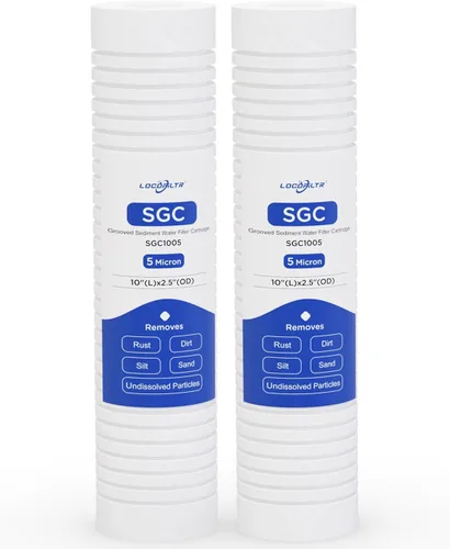Vista 11 de Whole House - Cartucho de filtro de agua para pozos de sedimentos ranurados de 0,5 micrones, 10 x 2,5 para AP110, AO-WH-PREV-R2, WHKF-GD05, CFS110