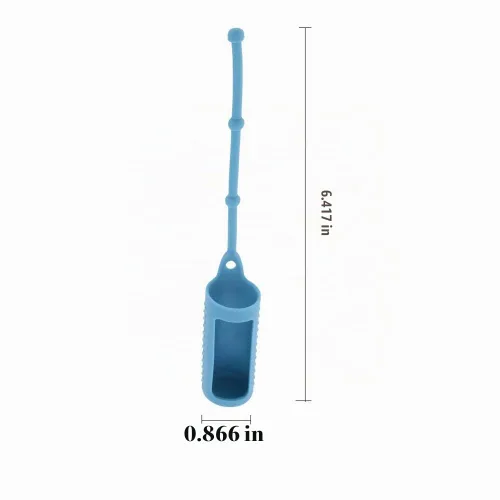 Vista 5 de ConStore Funda protectora de silicona para botella de aceite esencial, funda protectora de viaje con cuerda colgante, 12 uds