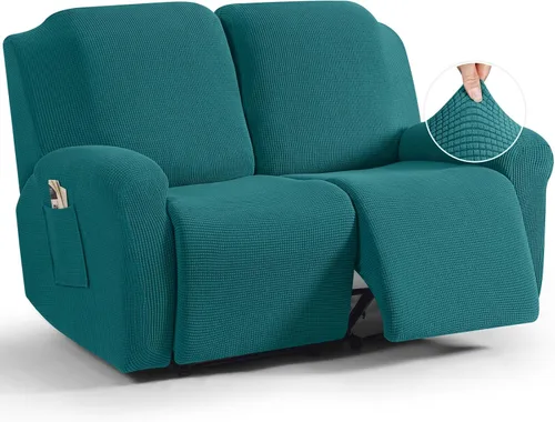 Vista 61 de TAOCOCO Funda reclinable de 4 piezas, funda elástica para sofá reclinable de 4 piezas, funda reclinable con 1 asiento, protector de sofá suave
