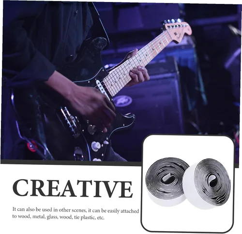 Vista 5 de Pegatinas de pedal de efector, cinta de pedal de guitarra, cinta de pedal de guitarra, sujetadores de efectos de guitarra metálica, accesorios