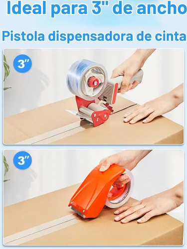 Vista 5 de JARLINK 12 rollos de cinta de embalaje ultra transparente