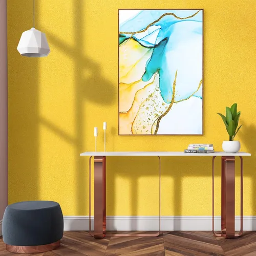 Vista 2 de Bright Creations Rollo de papel dorado para póster, rollo de papel adhesivo para manualidades y álbumes de recortes, hojas de purpurina dorada