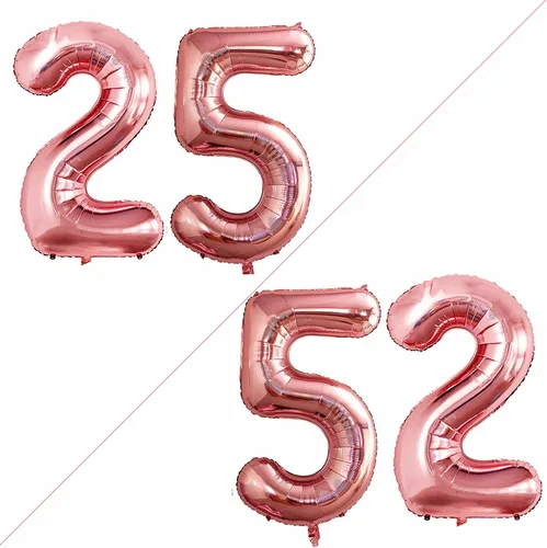 Vista 286 de Goer, conjunto de globos de papel aluminio para decoraciones de cumpleaños, globos de las letras de feliz cumpleaños y de números Oro