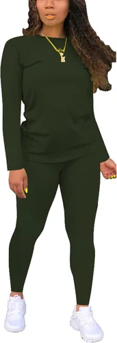 Vista 13 de Nimsruc Conjuntos de dos piezas para mujer casual 6536 Negro