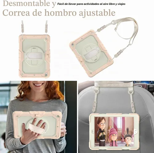 Vista 6 de BLOSOMEET Funda para iPad de 9ª generación 2021 de 10,2 pulgadas, color oro