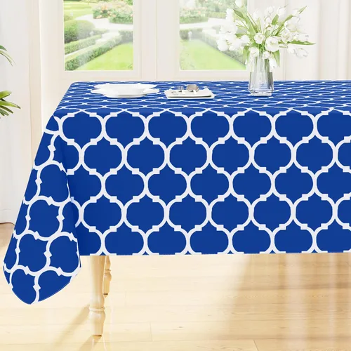 Vista 31 de Smiry - Mantel cuadrado de vinilo impermeable con respaldo de franela para mesas cuadradas, manteles de plástico lavables a prueba de derrames