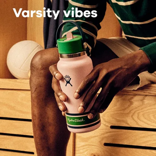 Vista 5 de Hydro Flask Botella de agua – Acero inoxidable aislado – Tapa flexible con pajita de boca estándar, antiderrames, a prueba de fugas y recargable
