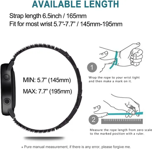 Vista 6 de DEALELE Correas compatibles con Samsung Galaxy Watch 6/6 Classic / 5/5 Pro / 4/4 Classic / 3 1.614 in / Active 2, correa de repuesto de metal