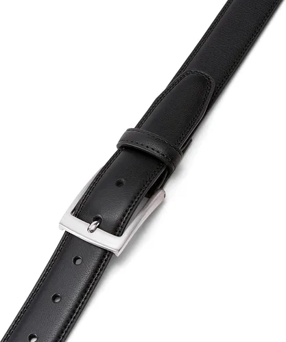 Vista 3 de MILORDE Cinturón de vestir de cuero genuino para hombre, hecho a mano, 100% cuero de vaca, diseños clásicos y modernos para trabajo, negocios y uso