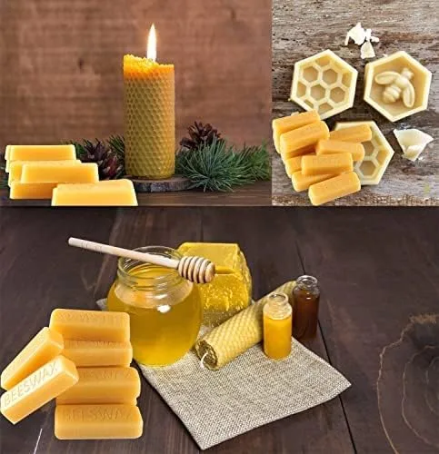 Vista 5 de Barras de cera de abejas 100% de uso general, 24 barras de 1 oz, proyectos de bricolaje, fabricación de velas, esmalte de muebles, manualidades