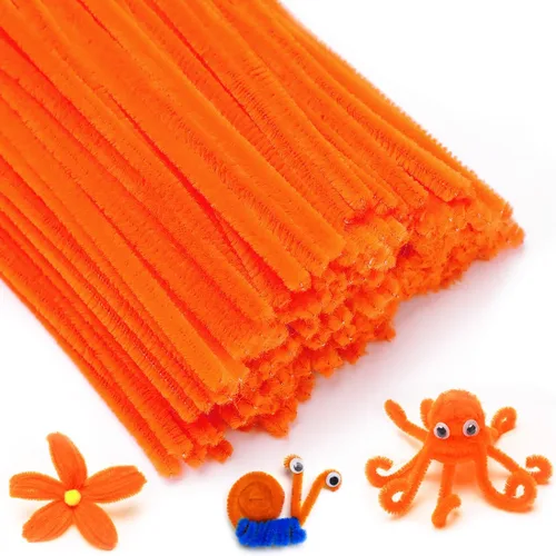 Vista 13 de IOOLEEM Limpiadores de tubería negros, tallos de chenilla para manualidades DIY y decoraciones de fiesta, suministros para arte y manualidades.