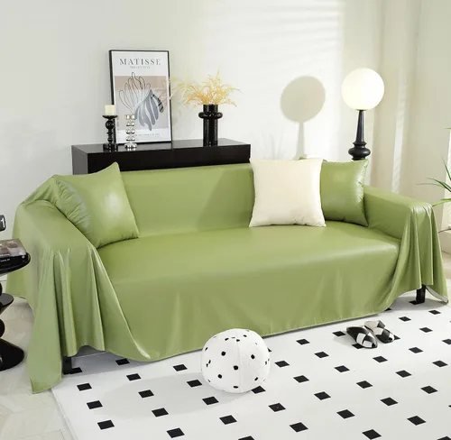 Vista 37 de vctops Fundas impermeables de piel sintética de PU para sofá seccional, funda de sofá vintage para perros, fundas de loveseat, funda de futón, funda