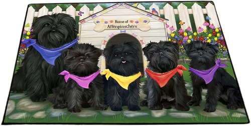 Vista 13 de Doggie of the Day Affenpinscher Dogs Floor Mat - 4th of July Independence Day - Best Dog Doormat - Protector Decor - Unique Portrait Art - Premium