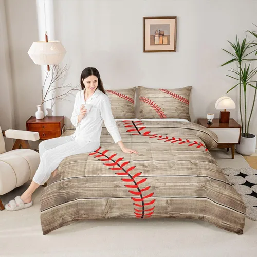 Vista 203 de Juego de ropa de cama de baloncesto para niños y adolescentes, juego de edredón deportivo para niños, tamaño matrimonial, suave, ligero, decoración