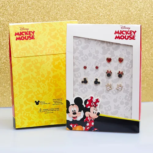 Vista 5 de Disney Mickey and Minnie Mouse Fashion Stud Earring Set - 345 Pairs Per Set