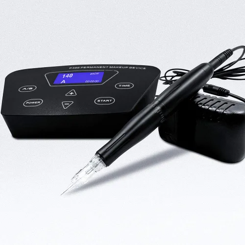 Vista 6 de Kit de máquina de tatuaje de maquillaje permanente-BIOAMSER P300 Kit de maquillaje permanente con pedal de pie, control táctil, fuente